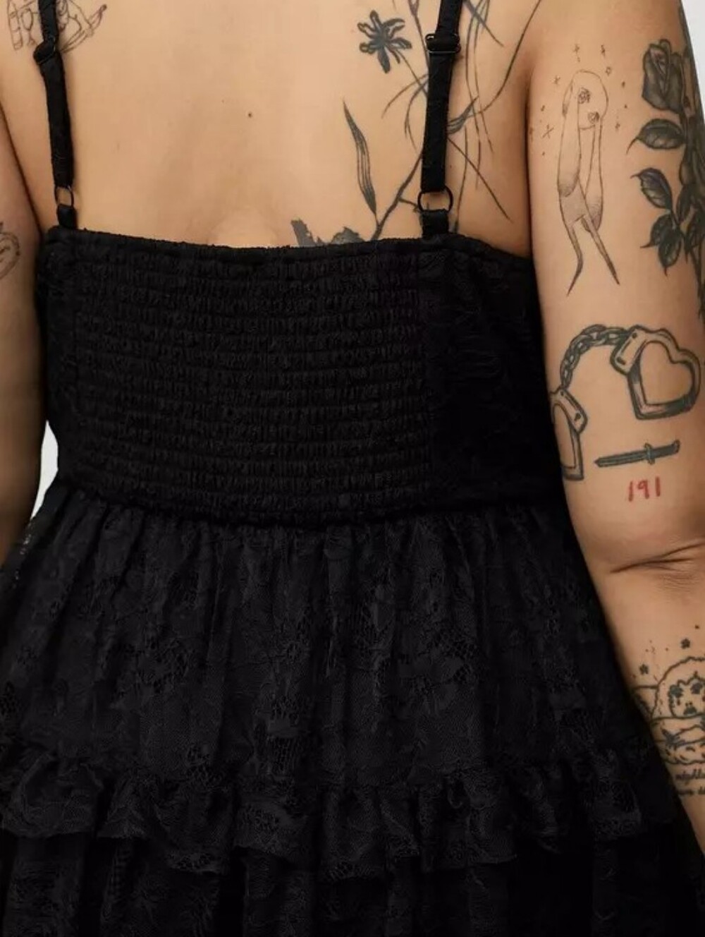 Torrid Babydoll Lace Mini Dress, Size 0X - Picture 3 of 10